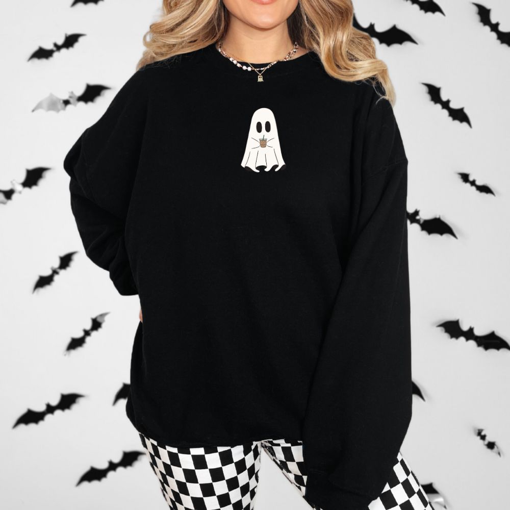 Iced Coffee Ghost Crewneck Sweatshirt