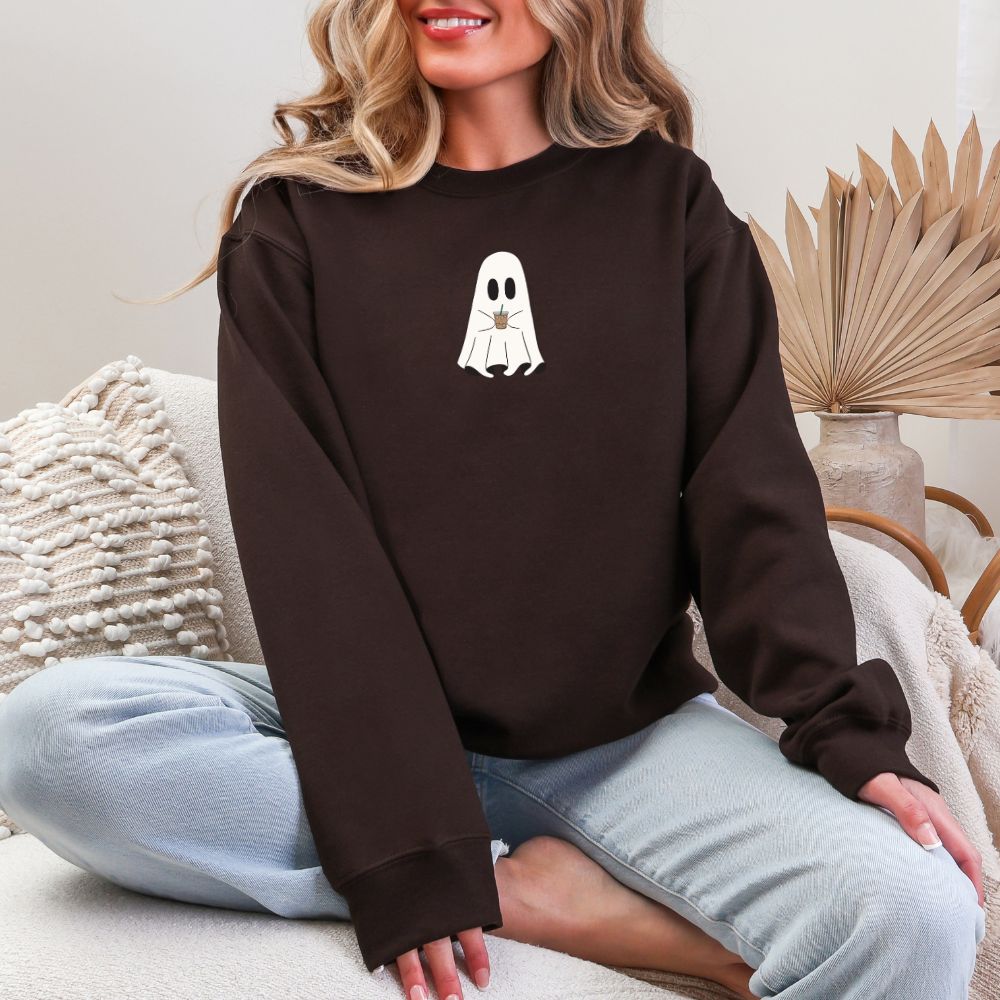 Iced Coffee Ghost Crewneck Sweatshirt