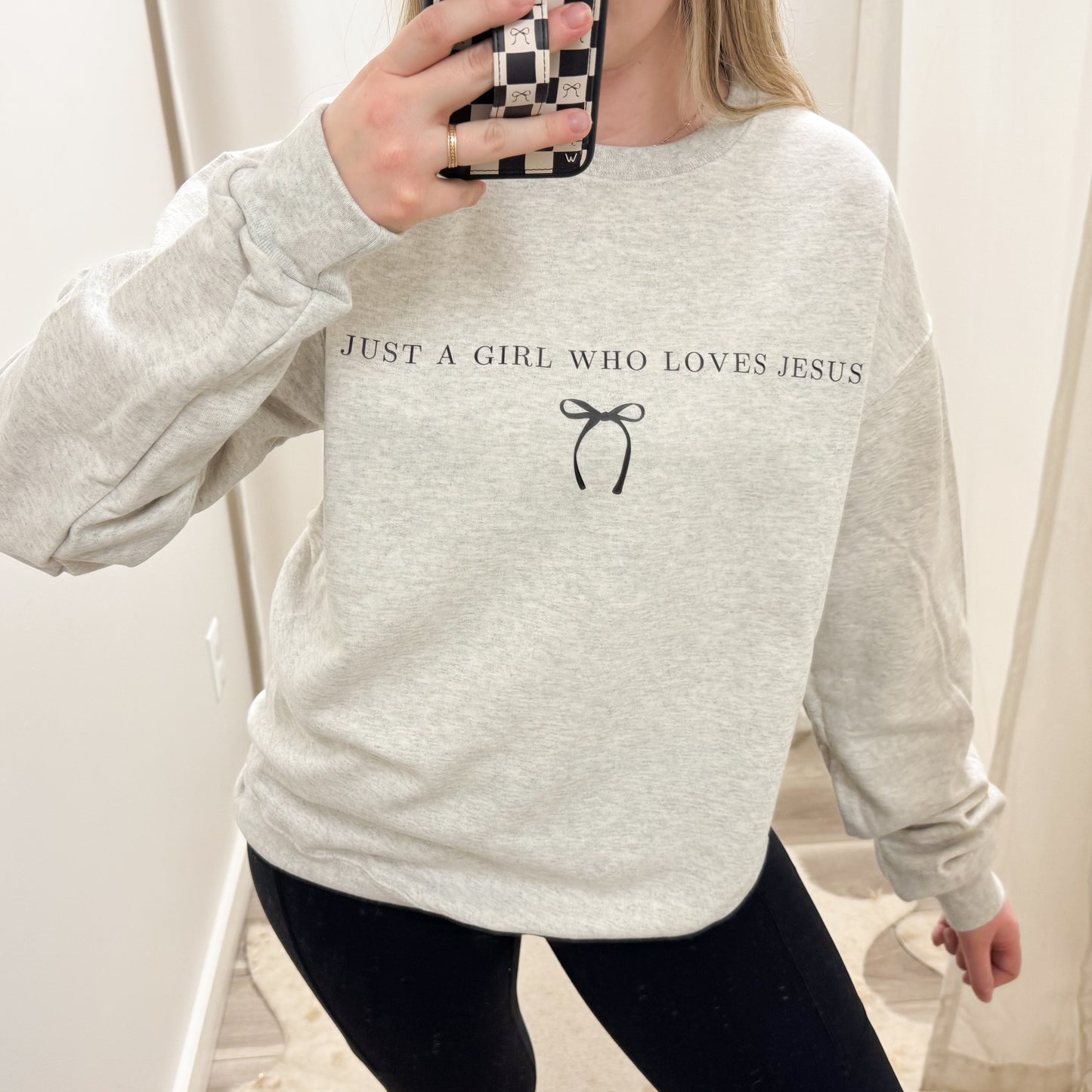 Just a Girl Who Loves Jesus Crewneck Sweatshirt