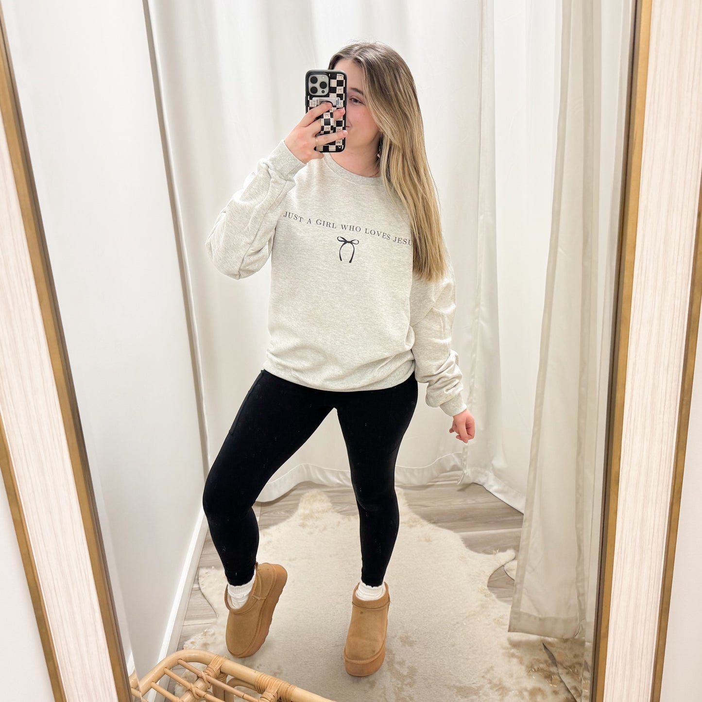 Just a Girl Who Loves Jesus Crewneck Sweatshirt