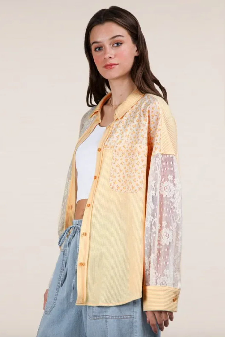 SALE: The Willow Lace Button Up