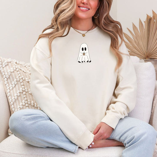 Iced Coffee Ghost Crewneck Sweatshirt