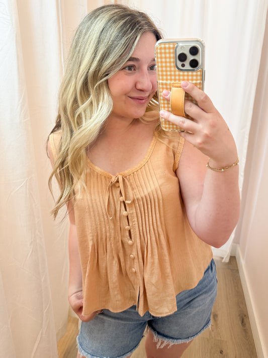 FINAL SALE: The Annaliese Tank - Apricot
