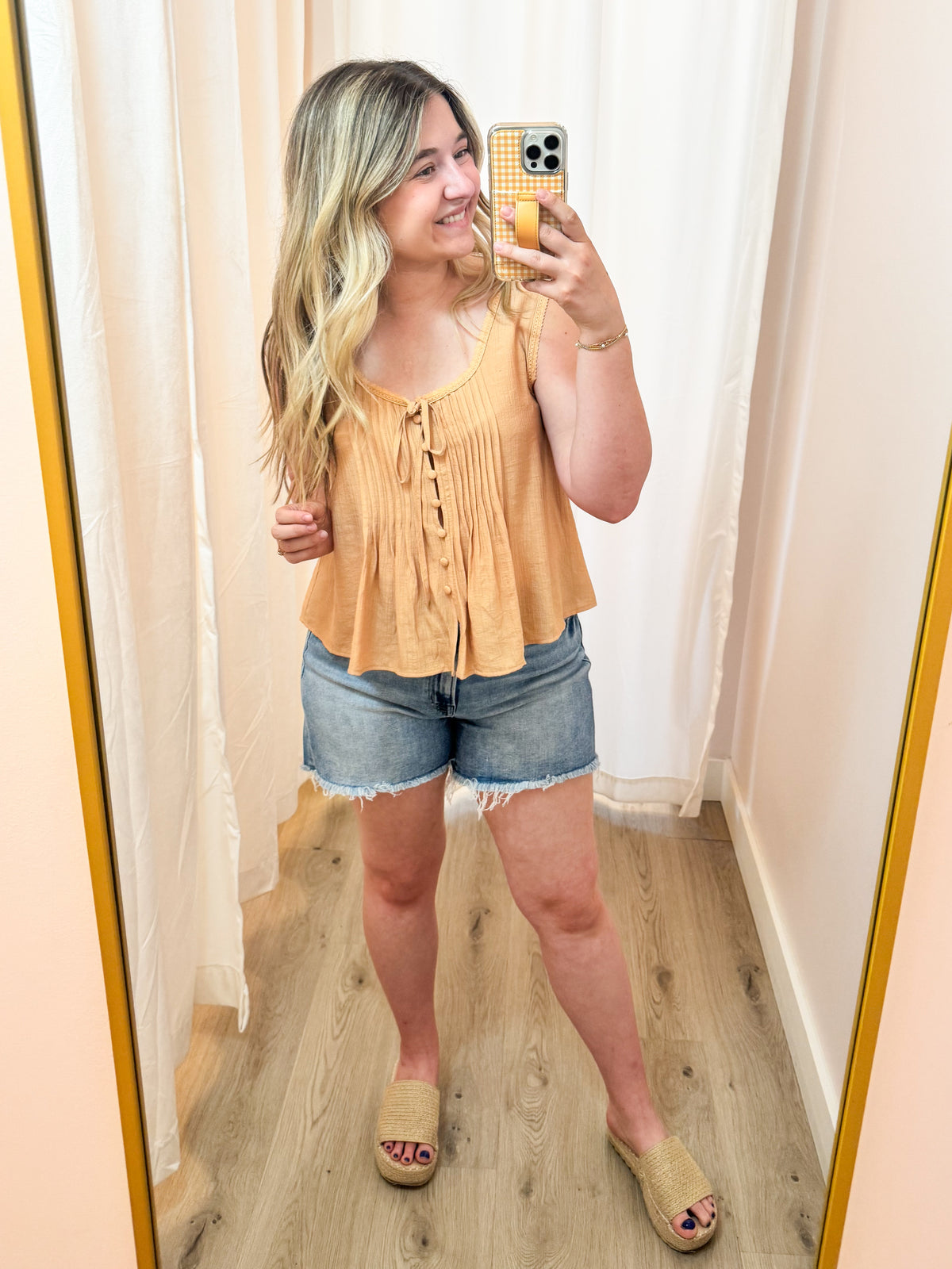 FINAL SALE: The Annaliese Tank - Apricot