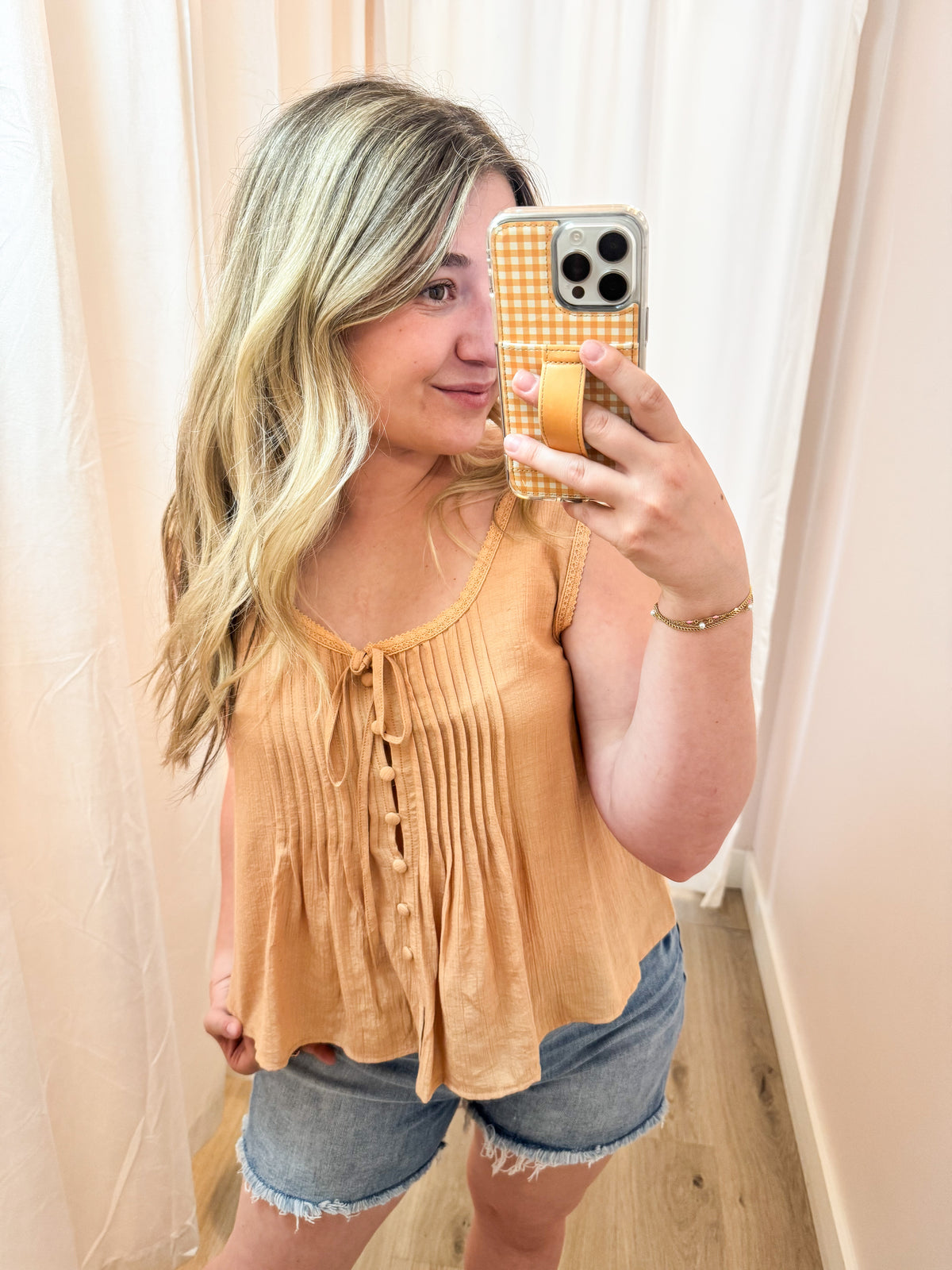 FINAL SALE: The Annaliese Tank - Apricot