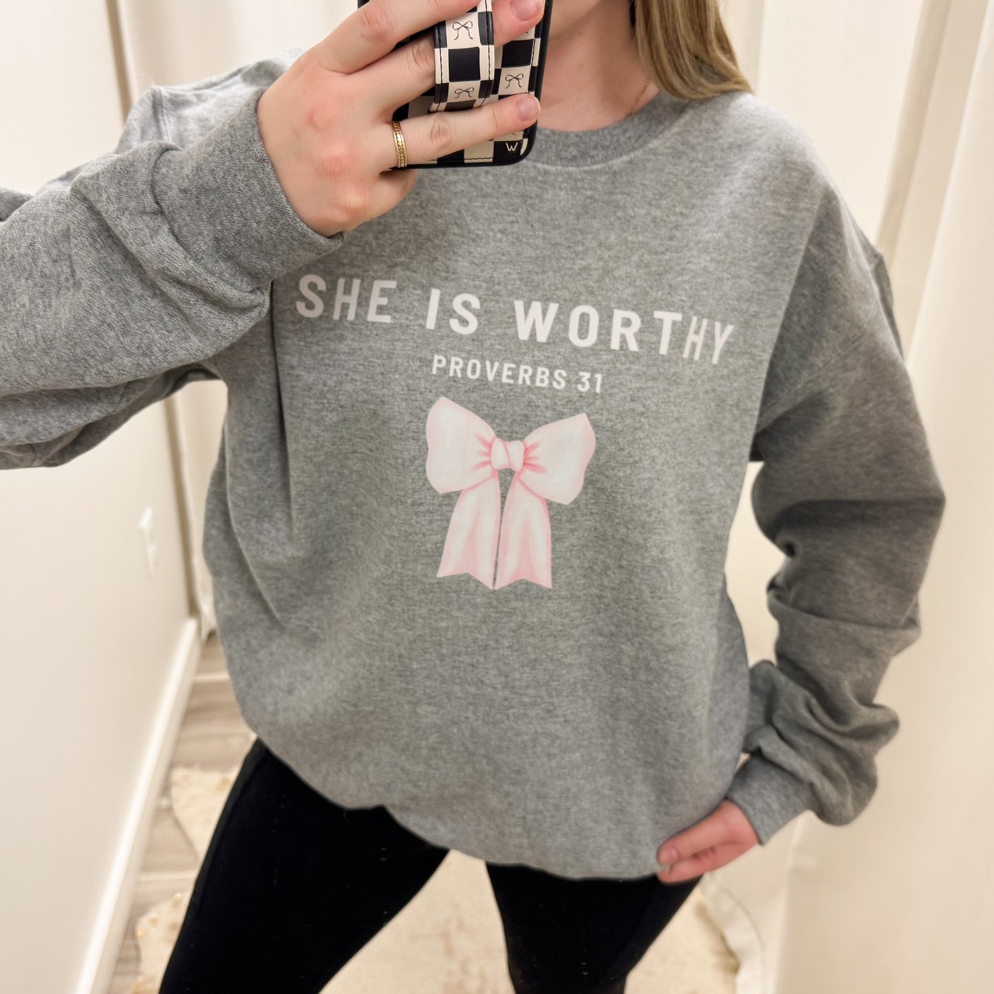 She is Worthy Crewneck Sweatshirt