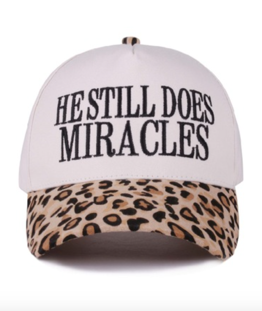 He Still Does Miracles Trucker Hat - Leopard