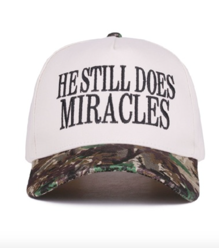 He Still Does Miracles Trucker Hat - Camo