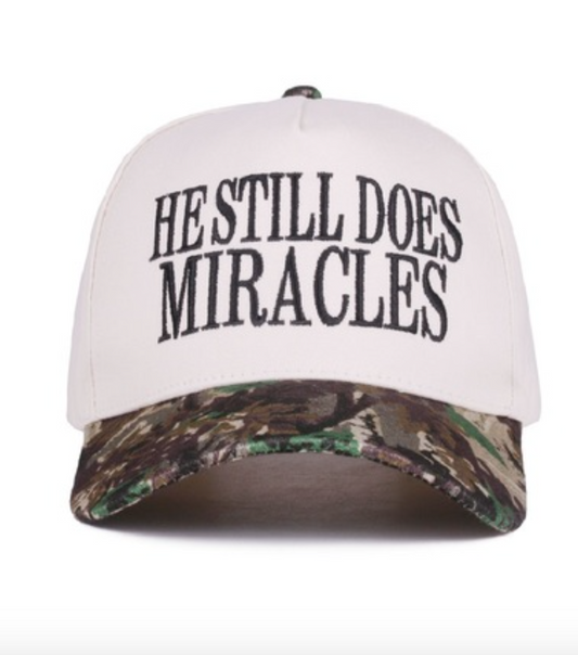 He Still Does Miracles Trucker Hat - Camo