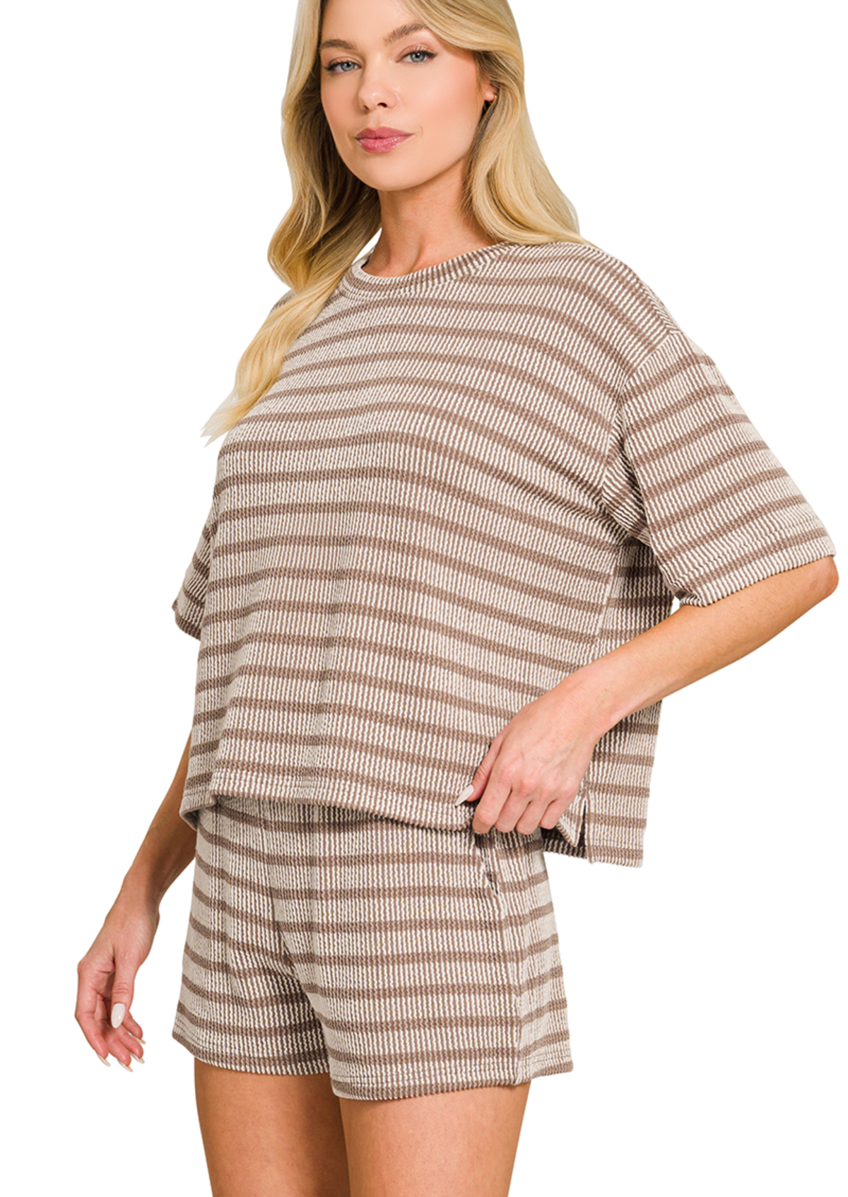 The Mocha Striped Set